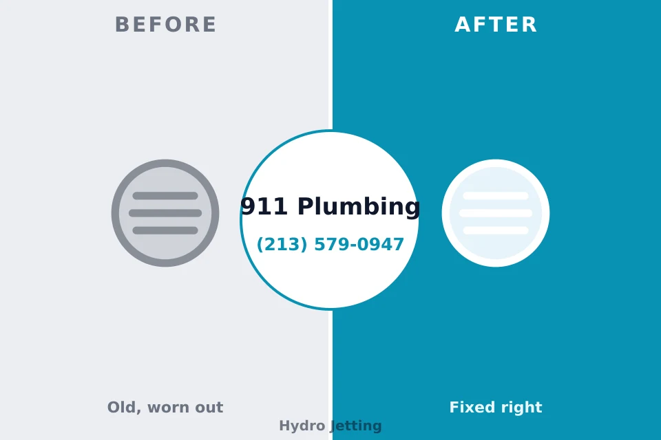 Before and after: plumbing repair Glenmoor, OH